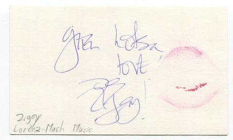 Ziggy Lorenc Signed 3x5 Index Card Autographed Canadian Actress Host