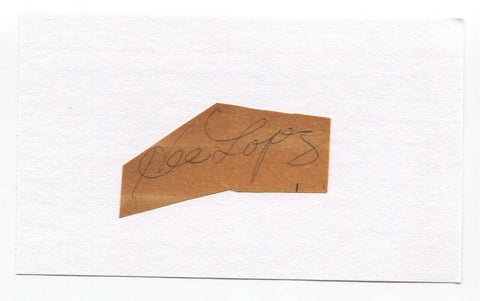 Hector Lopez Signed Cut Index Card Autographed Baseball World Series NY Yankees