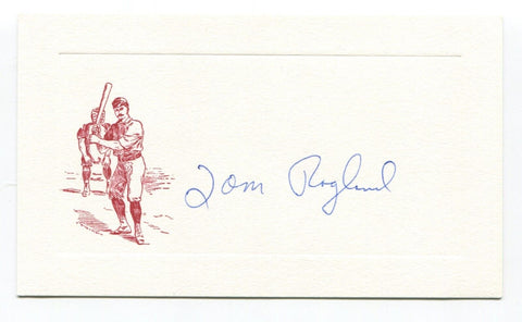 Tom Ragland Signed Card Autograph Baseball MLB Roger Harris Collection