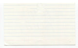 Paul Lynch Signed 3x5 Index Card Autographed Signature Director