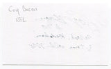 Coy Bacon Signed 3x5 Index Card Autographed Signature San Diego Chargers NFL