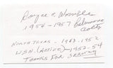 Royce Womble Signed 3x5 Index Card Autographed Football NFL Baltimore Colts