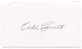 Eddie Carnett Signed 3x5 Index Card Autographed MLB Baseball Boston Braves