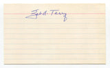 Zeb Terry Signed Index Card Autographed Baseball MLB