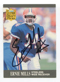 1991 Fleer Ultra Ernie Mills Signed Card Football Autograph NFL AUTO #290