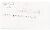 Bert Thiel Signed 3x5 Index Card Autograph Baseball MLB 1952 Boston Braves