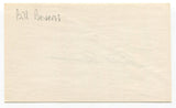 Bill Bevens Signed NFL 3x5 Index Card Autographed Pittsburgh Steelers Football