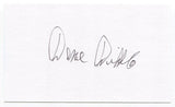 Dorne Dibble Signed 3x5 Index Card Autographed Fooball Signed Detroit Lions NFL