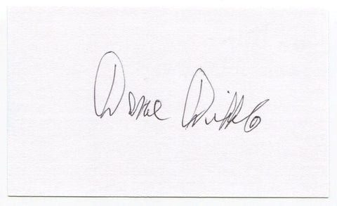 Dorne Dibble Signed 3x5 Index Card Autographed Fooball Signed Detroit Lions NFL