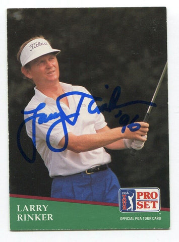 1991 Pro Set PGA Golf Larry Rinker Signed Card Autographed Signature #6
