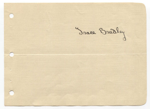 Grace Bradley Signed Album Page Autographed Signature