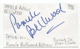 Pamela Bellwood Signed 3x5 Index Card Autographed Signature Actress Dynasty