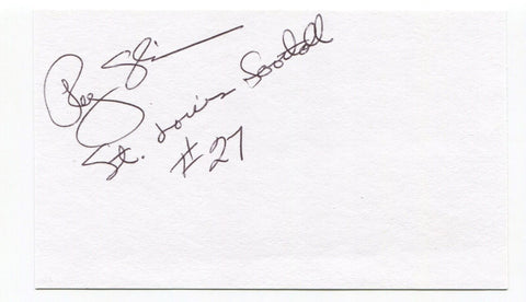 Roy Shivers Signed 3x5 Index Card Autographed NFL Football St Louis Cardinals