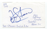 Dan Stevens Signed 3x5 Index Card Autographed Signature Actor Downton Abbey