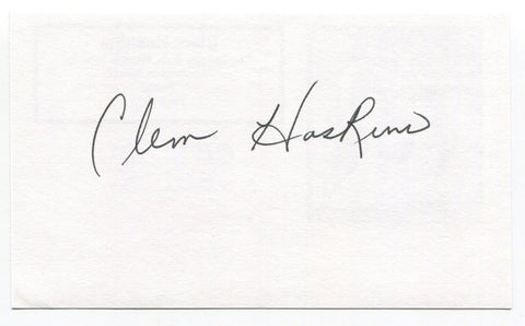 Clem Haskins Signed 3x5 Index Card Autographed NBA Basketball Western Kentucky