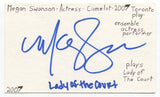 Megan Swanson Signed 3x5 Index Card Autograph Actor Camelot
