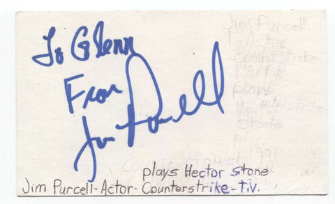 James Purcell Signed 3x5 Index Card Autographed Signature Actor