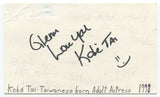 Kobe Tai Signed 3x5 Index Card Autographed Signature Actress