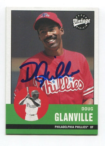 2001 Upper Deck Doug Glanville Signed Card Baseball MLB Autograph AUTO #307