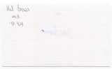 Hal Brown Signed 3x5 Index Card Autographed MLB Baseball Baltimore Orioles
