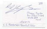 Chris Humphreys Signed 3x5 Index Card Autographed Signature Actor C.C. Author