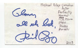 Michael Riley Signed 3x5 Index Card Autographed Signature Actor