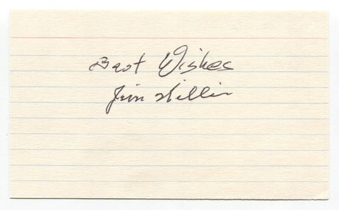 Jim Willis Signed 3x5 Index Card Autographed Baseball MLB 1953 Chicago Cubs