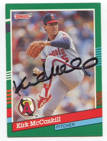 1991 Donruss Kirk McCaskill Signed Card Baseball MLB Autographed AUTO #637