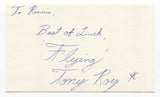 Vintage Flying Tony Roy Signed Wrestling 3x5 Index Card Autographed Signature