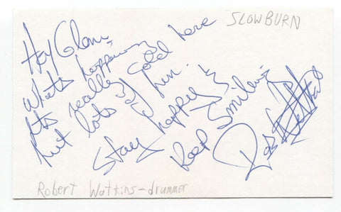 Robert Watkins Signed 3x5 Index Card Autographed Signature Slowburn