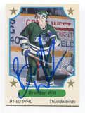 1991 7th Inning Sketch Brendan Witt Signed Card Hockey NHL Autograph AUTO #129