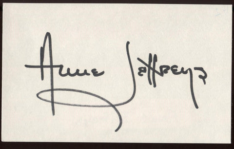 Anne Jeffreys Signed Index Card Signature Vintage Autographed AUTO 