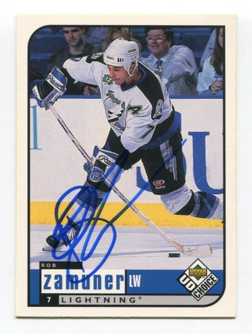1998 Upper Deck Choice Rob Zamuner Signed Card Hockey Autograph AUTO #7