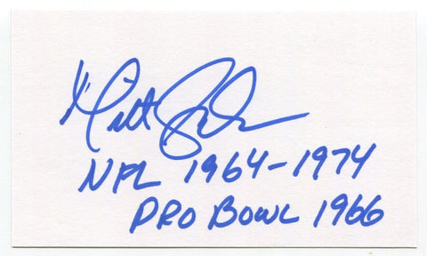 Milt Sunde Signed 3x5 Index Card Autographed Football NFL Minnesota Vikings