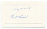 Von McDaniel Signed Card Autographed MLB Baseball Roger Harris Collection