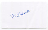 Don Lenhardt Signed Index Card Autographed Baseball MLB St. Louis Browns