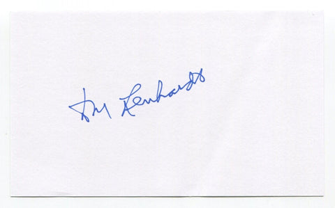 Don Lenhardt Signed Index Card Autographed Baseball MLB St. Louis Browns