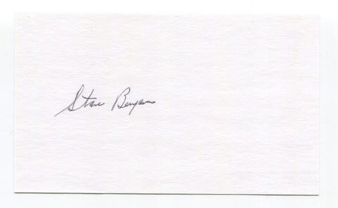 Stan Benjamin Signed Index Card Autographed Baseball MLB Boston Red Sox