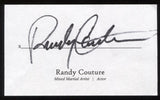 Randy Couture Signed 3x5 Index Card Signature Autographed UFC MMA Champion