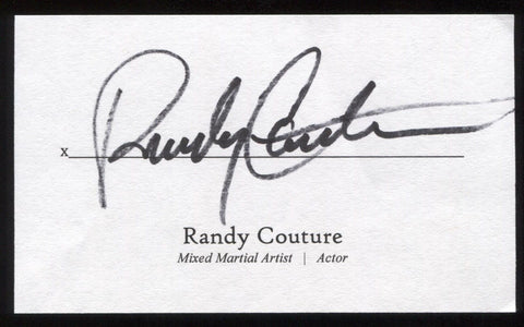 Randy Couture Signed 3x5 Index Card Signature Autographed UFC MMA Champion