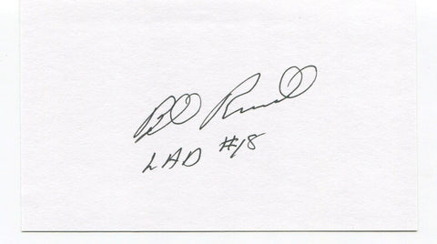 Bill Russell Signed 3x5 Index Card Autographed MLB Baseball Los Angeles Dodgers