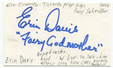 Erin Davis Signed 3x5 Index Card Autographed Canadian Broadcaster Actress