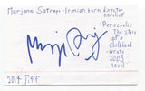 Marjane Satrapi Signed 3x5 Index Card Autographed Signature Director