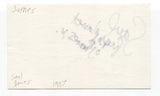 James - Saul Davies Signed 3x5 Index Card Autographed Signature Band