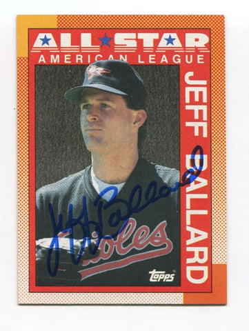 1990 Topps All Star Jeff Ballard Signed Card Baseball MLB Autographed AUTO #394