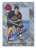 1991 Classic Draft Picks Trevor Halverson Signed Card Hockey Autograph AUTO #18