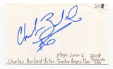 Charles Borland Signed 3x5 Index Card Autographed Actor Law And Order