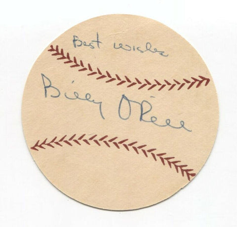 Billy O'Dell Signed Paper Baseball Autographed Signature Baltimore Orioles