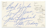 John Hambrick Signed 3x5 Index Card Autographed Signature Broadcaster Host 