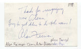Alan Feiman Signed 3x5 Index Card Autographed Signature Actor Comedian